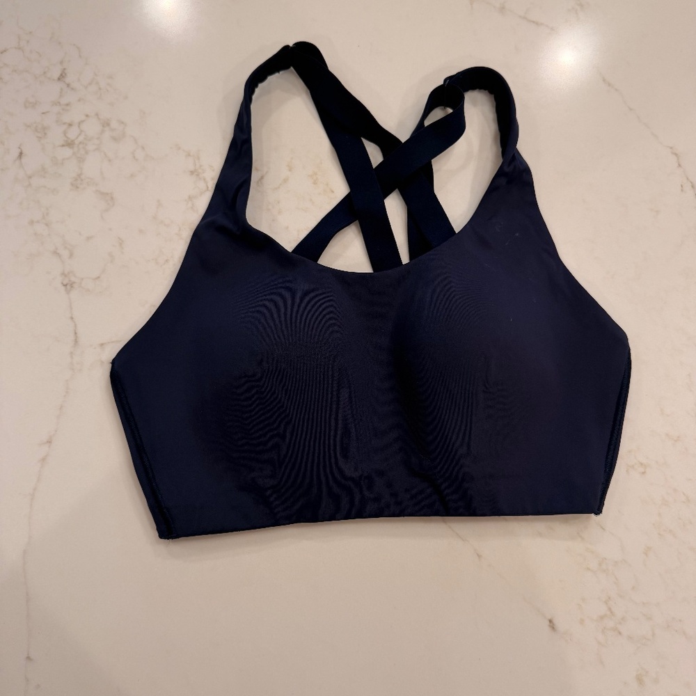 Lululemon Navy Blue Strappy Back Sports Bra Size 32D